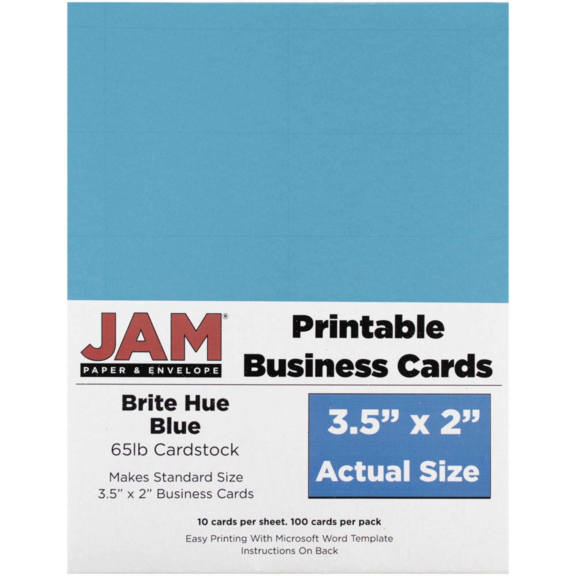 JAM Paper Brite Hue Printable Business Cards